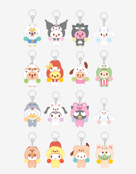 [PRE-ORDER] Stray Kids SKZOO x Sanrio SECRECT FLOCKED FIGURE KEYRING(RANDOM)