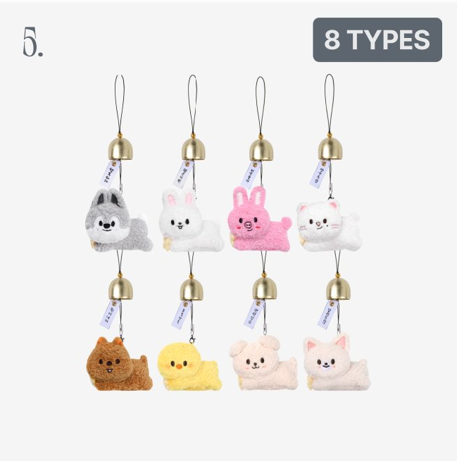 [PRE-ORDER, OFFLINE] STRAY KIDS SKZ World Tour RUN IT SEOUL OFFICIAL MERCH SKZOO PLUSH DOOR BELL KEYRING