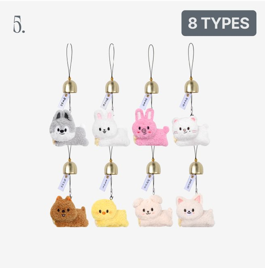[PRE-ORDER, OFFLINE] STRAY KIDS SKZ World Tour RUN IT SEOUL OFFICIAL MERCH SKZOO PLUSH DOOR BELL KEYRING